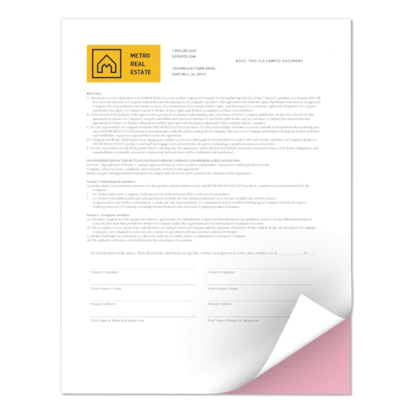 Revolution Digital Carbonless Paper, 2-Part, 8.5 x 11, Pink/White, PK5000, 5000PK
